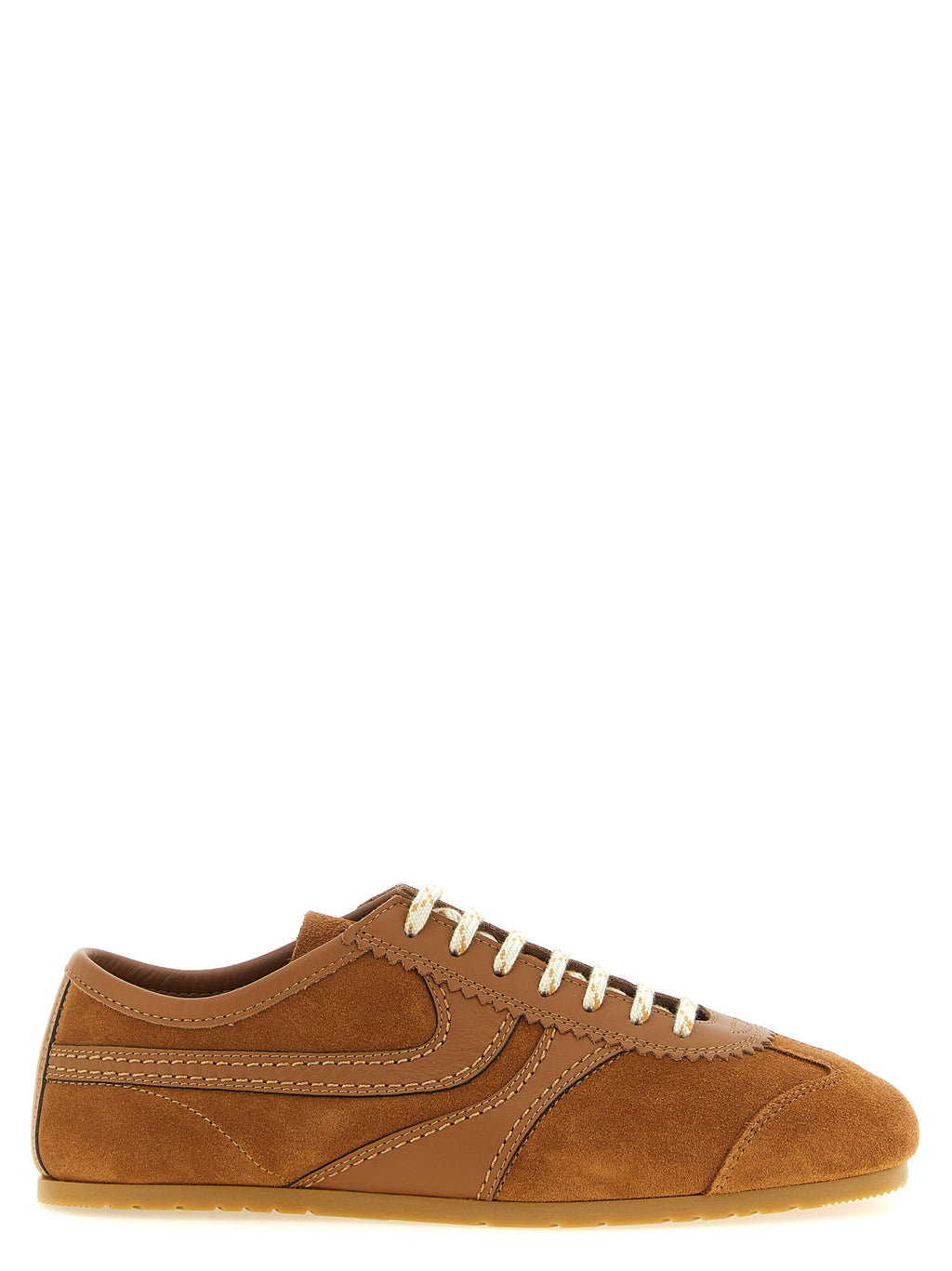 Dries Van Noten Sneakers aus braunem Kalbsleder
