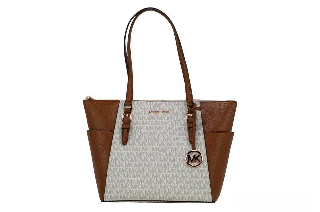 Michael Kors Michael Kors Damen Leder Schultertasche Shopper Handtasche + Doppelreißverschluss Geldbörse