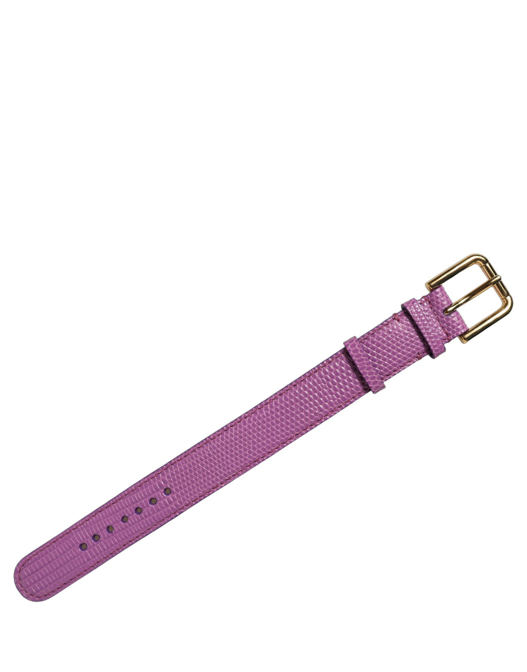 Dolce & Gabbana Lila Lederarmband mit Goldfarbener Schnalle
