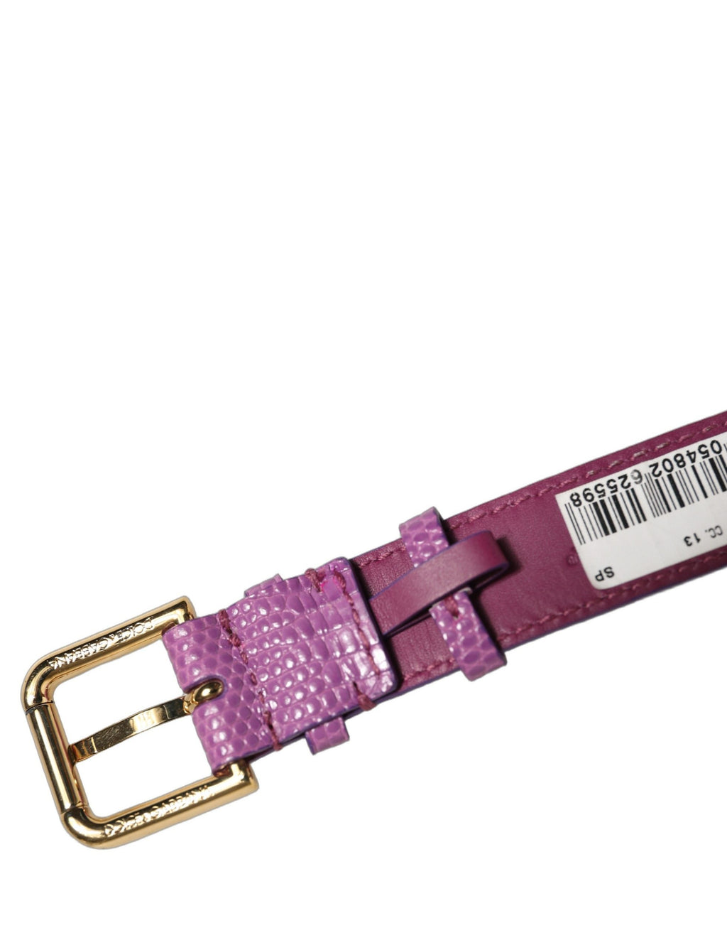 Dolce & Gabbana Lila Lederarmband mit Goldfarbener Schnalle