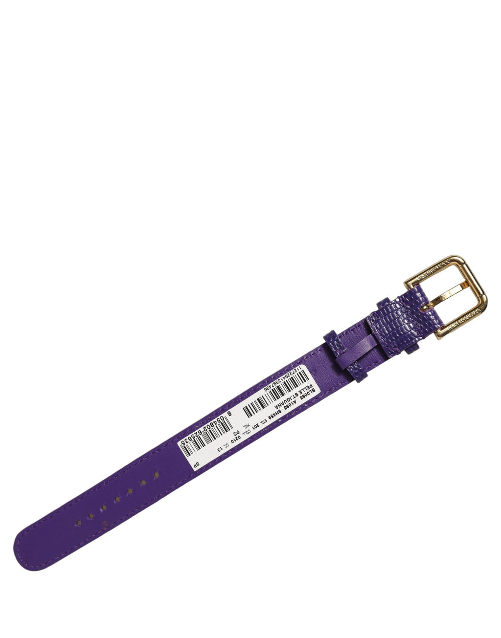 Dolce & Gabbana Violett Lederarmband mit goldener Schnalle