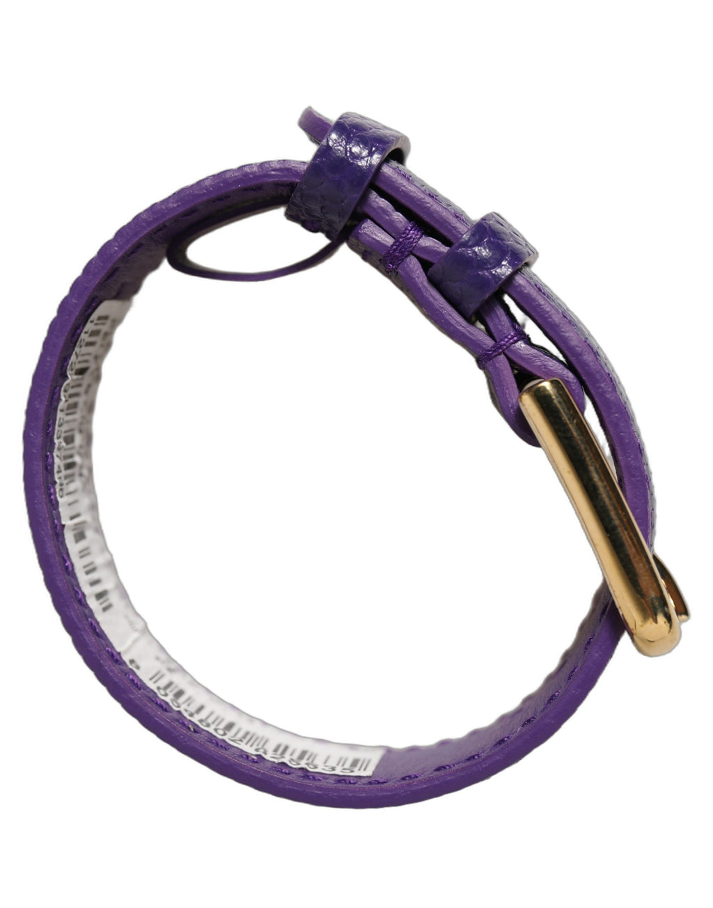 Dolce & Gabbana Violett Lederarmband mit goldener Schnalle