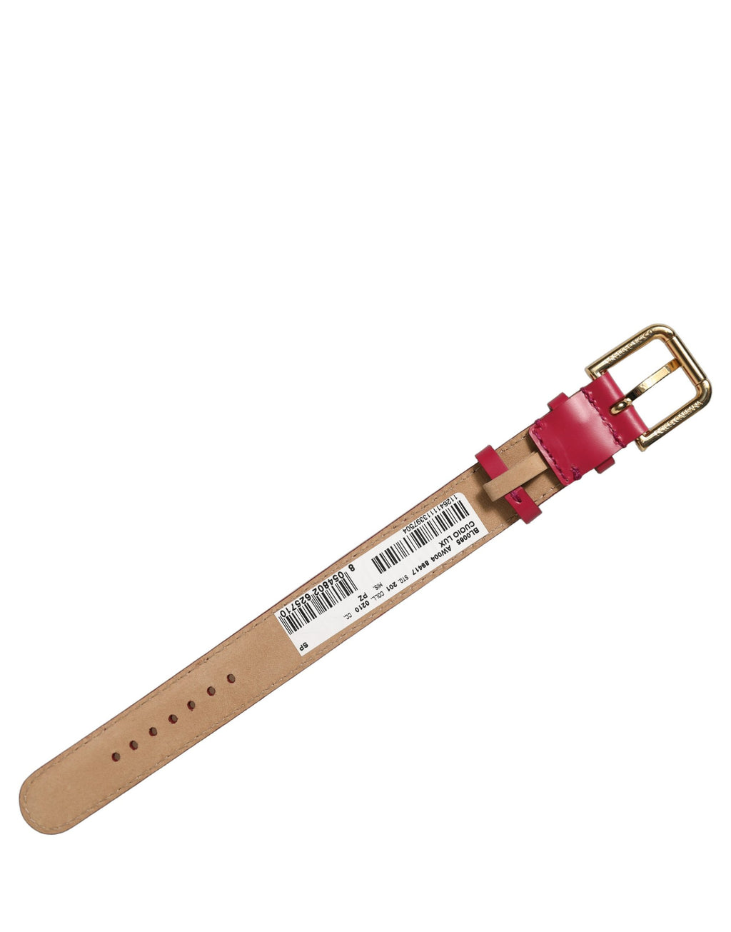 Dolce & Gabbana Armband aus rotem Kalbsleder mit goldener Schnalle