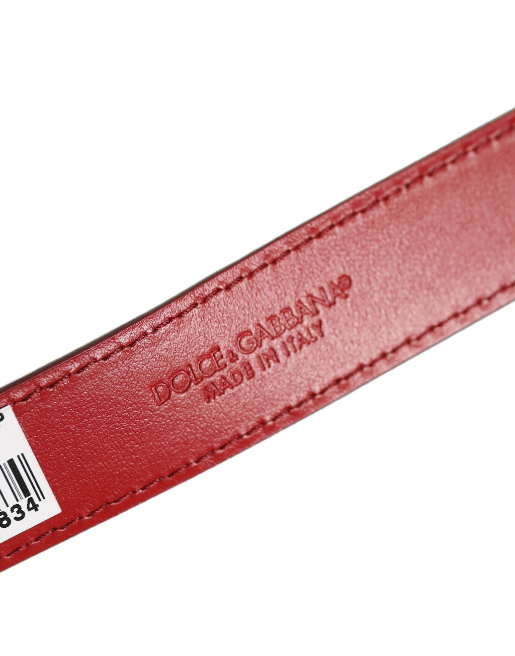 Dolce & Gabbana Armband aus rotem Kalbsleder mit goldener Schnalle