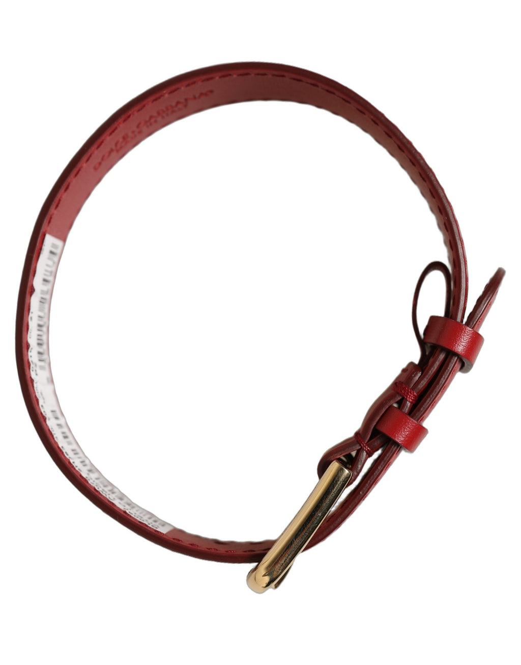 Dolce & Gabbana Armband aus rotem Kalbsleder mit goldener Schnalle