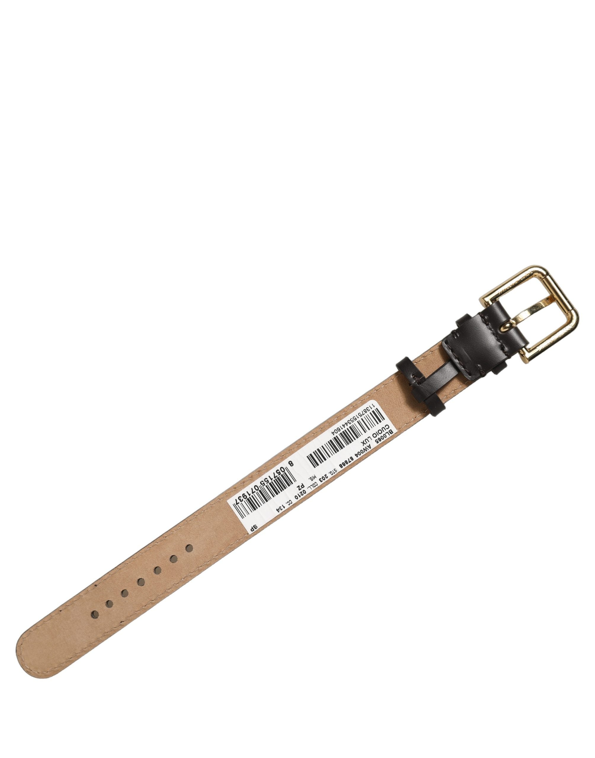 Dolce & Gabbana Armband aus schwarzem Kalbsleder mit goldener Schnalle