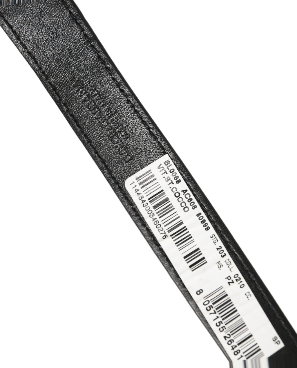 Dolce & Gabbana Schwarzes Armband aus strukturiertem Leder mit goldener Schnalle