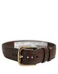 Dolce & Gabbana Armband aus braunem Kalbsleder mit goldener Schnalle