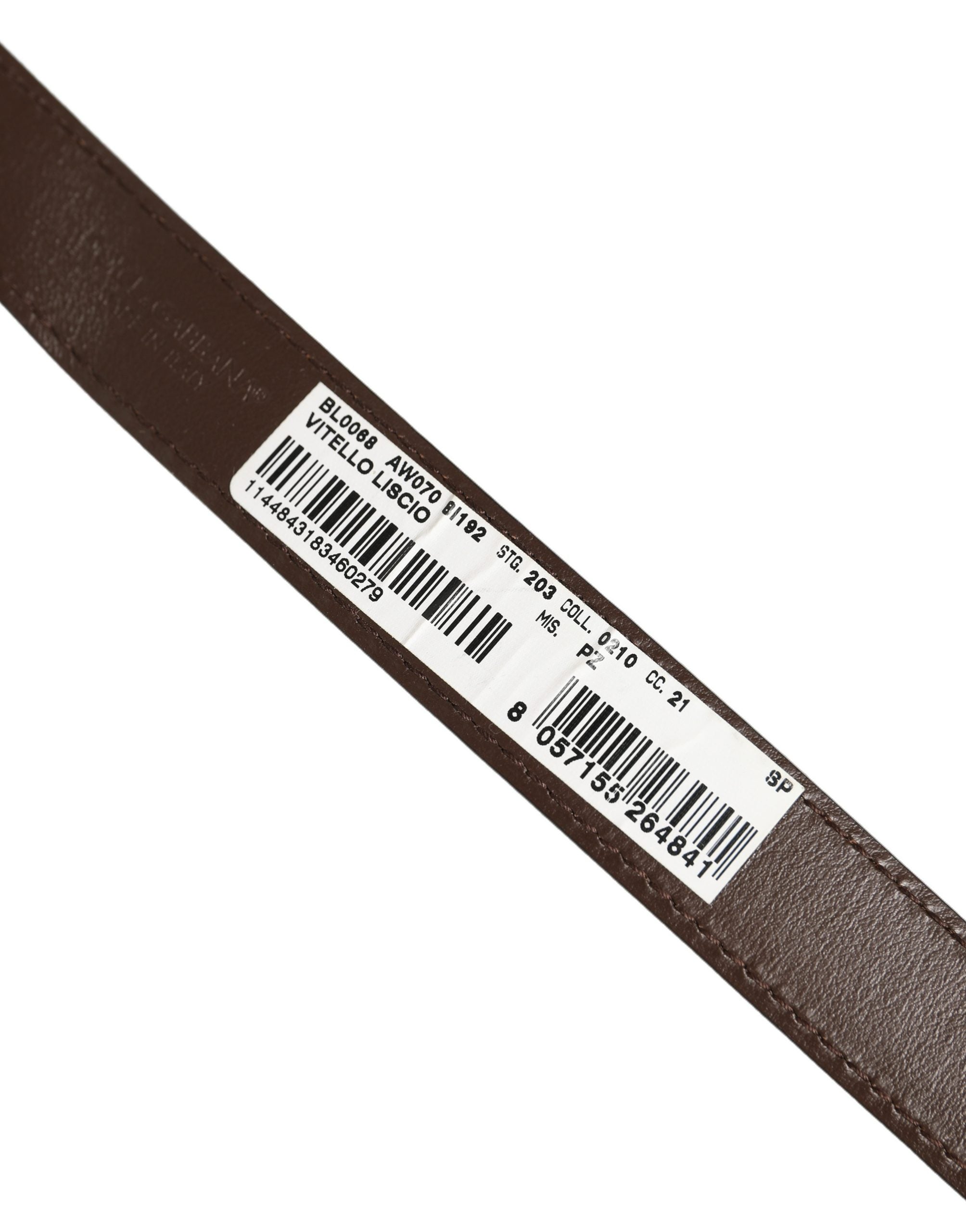 Dolce & Gabbana Armband aus braunem Kalbsleder mit goldener Schnalle