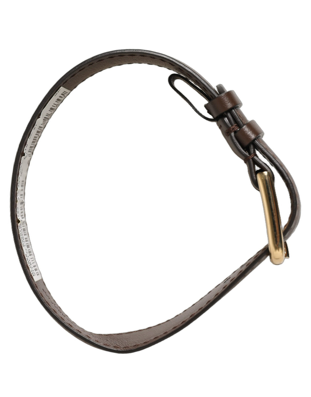 Dolce & Gabbana Armband aus braunem Kalbsleder mit goldener Schnalle