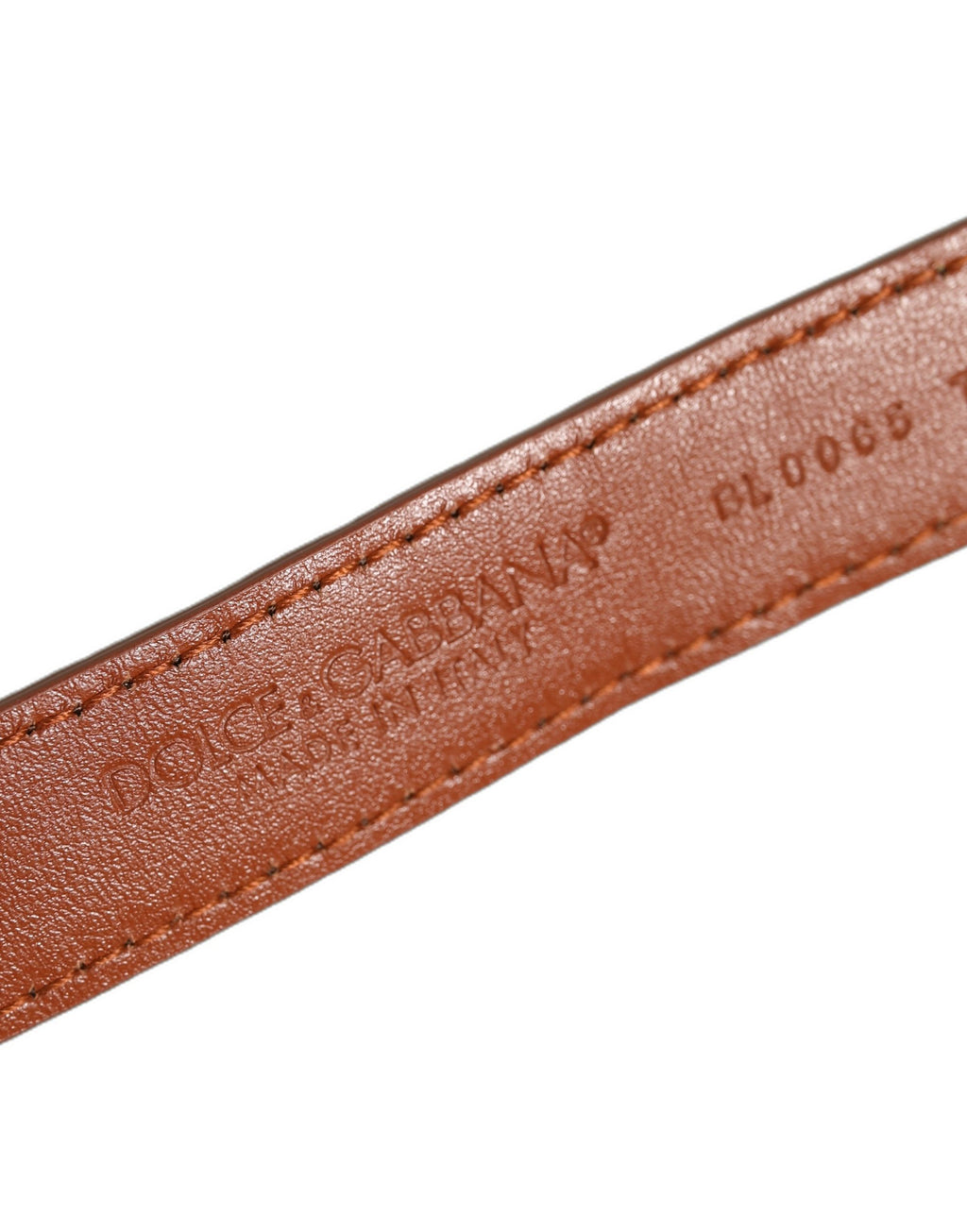 Dolce & Gabbana Braunes Armband aus strukturiertem Leder mit goldener Schnalle