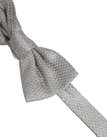 Dolce & Gabbana Herren Fliege aus 100% Seide, verstellbar, in Grau