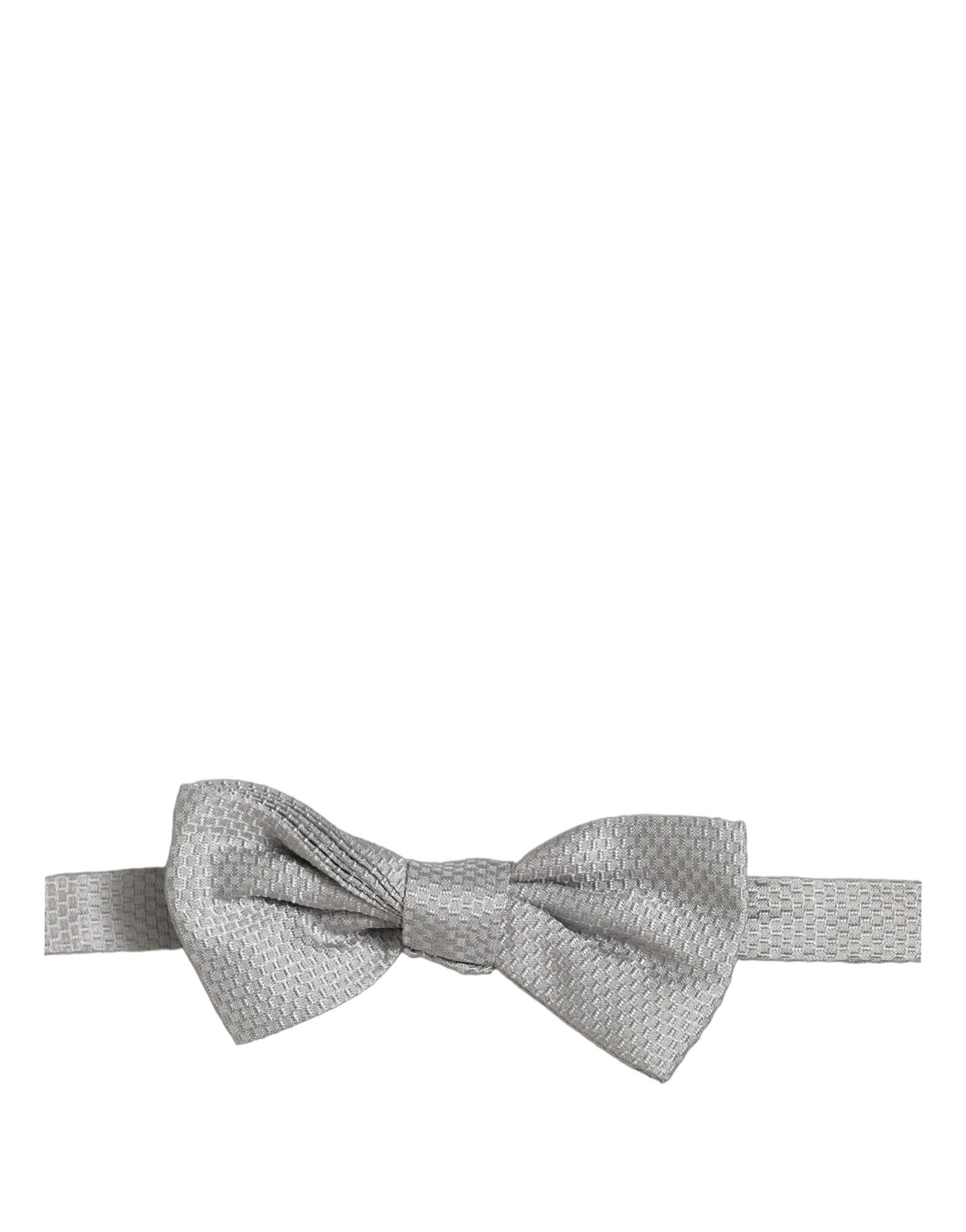 Dolce & Gabbana Herren Fliege aus 100% Seide, verstellbar, in Grau