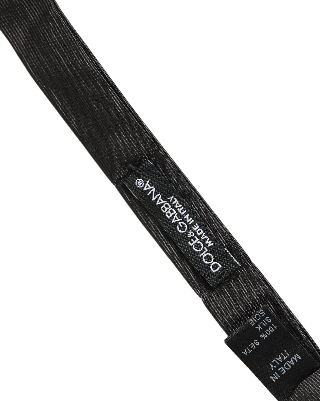 Dolce & Gabbana Herren Schwarze 100% Baumwolle Verstellbare Hals Papillon Fliege