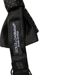 Dolce & Gabbana Herren Schwarze DG Pünktchen Fliege Verstellbar