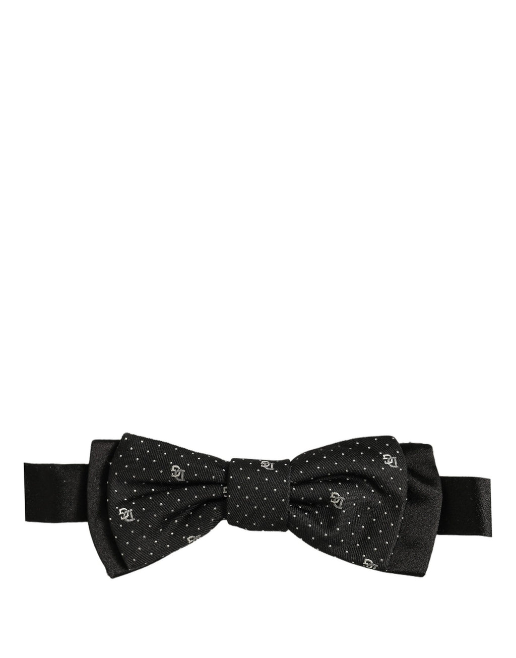 Dolce & Gabbana Herren Schwarze DG Pünktchen Fliege Verstellbar