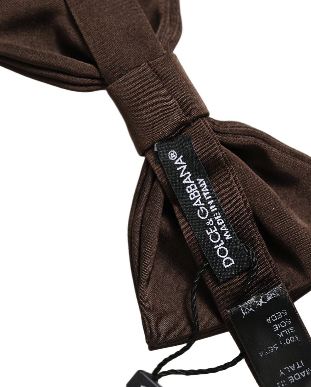Dolce & Gabbana Herren Fliege aus 100% Seide, verstellbar, Braun