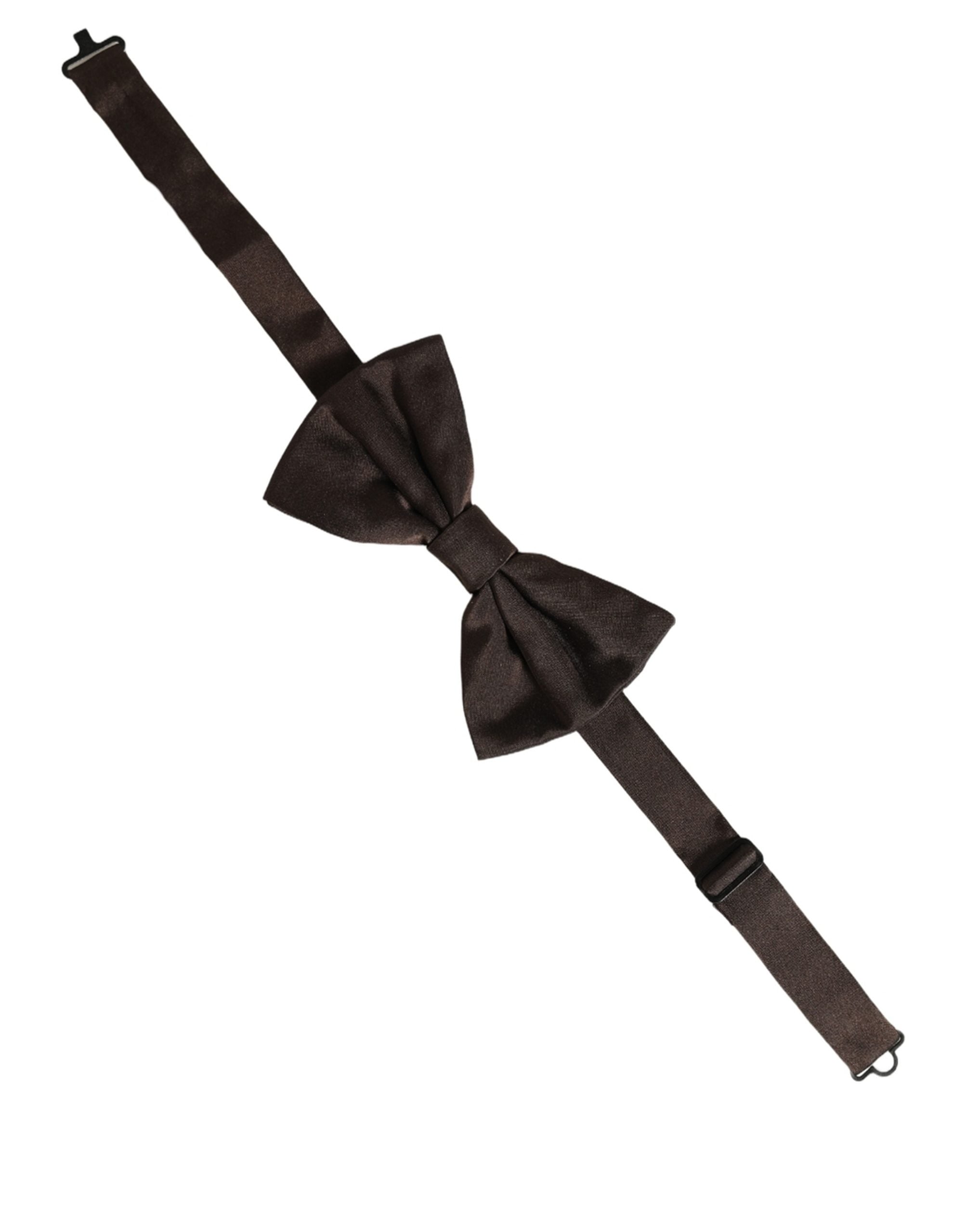 Dolce & Gabbana Herren Fliege aus 100% Seide, verstellbar, Braun