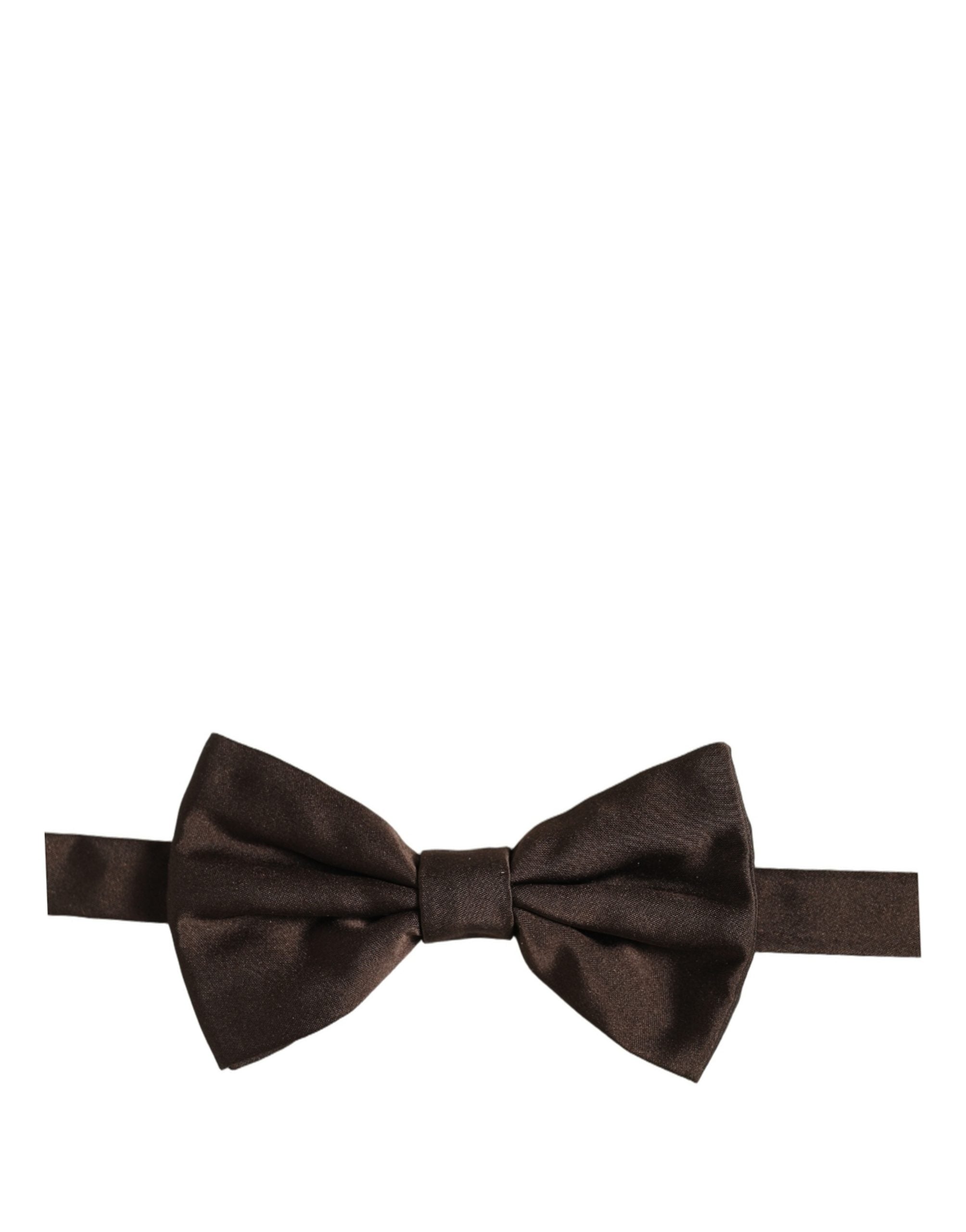 Dolce & Gabbana Herren Fliege aus 100% Seide, verstellbar, Braun