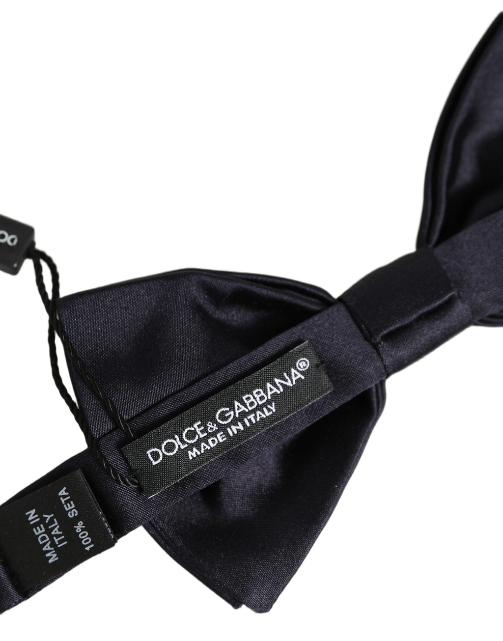 Dolce & Gabbana Herren Schwarze 100% Seide Verstellbare Krawatte Fliege