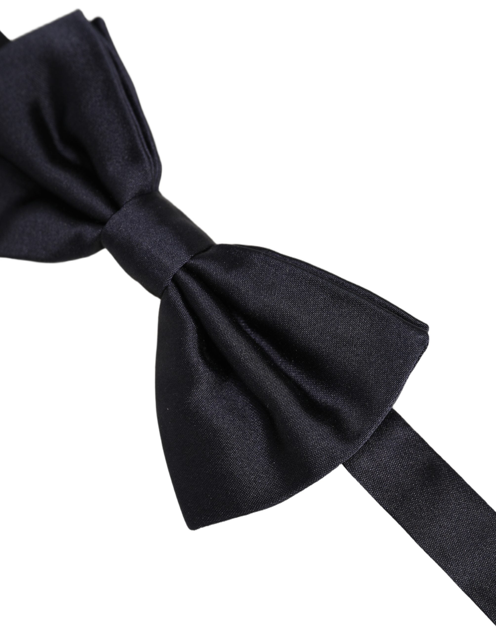 Dolce & Gabbana Herren Schwarze 100% Seide Verstellbare Krawatte Fliege