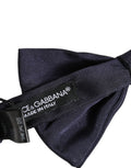 Dolce & Gabbana Herren Fliege aus dunkelblauer Seide, verstellbar