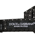 Dolce & Gabbana Herren Schwarze Pünktchen Seiden Fliege Verstellbar