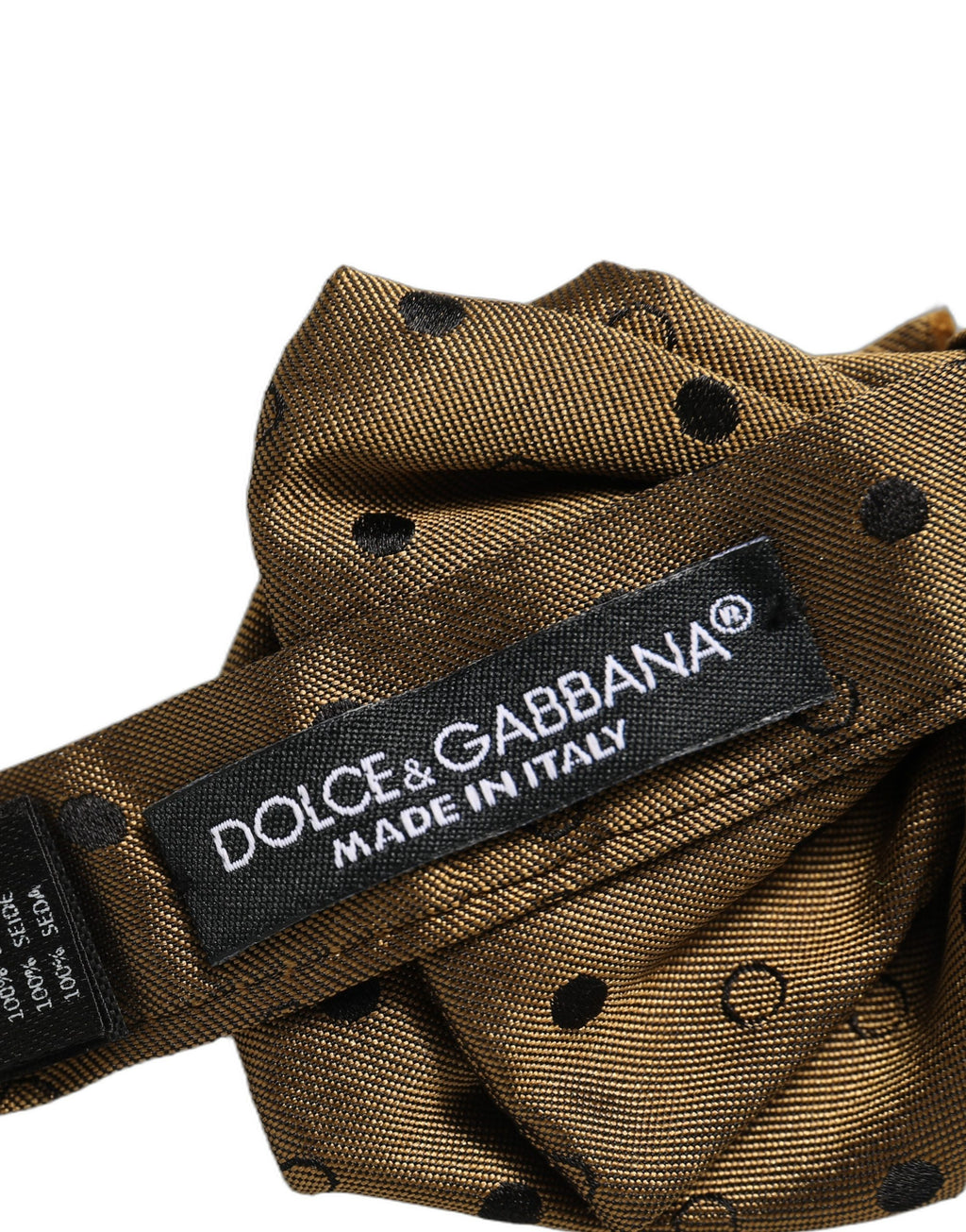 Dolce & Gabbana Herren Fliege aus Seide mit braunen Pünktchen, verstellbar