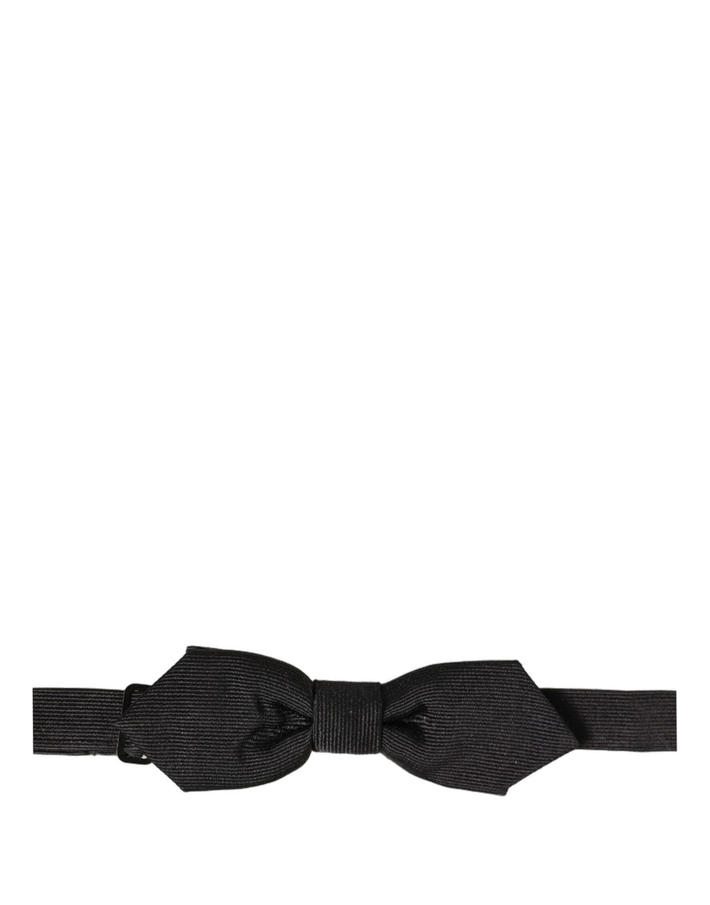 Dolce & Gabbana Herren Schwarze 100% Seide Verstellbare Krawatte Fliege
