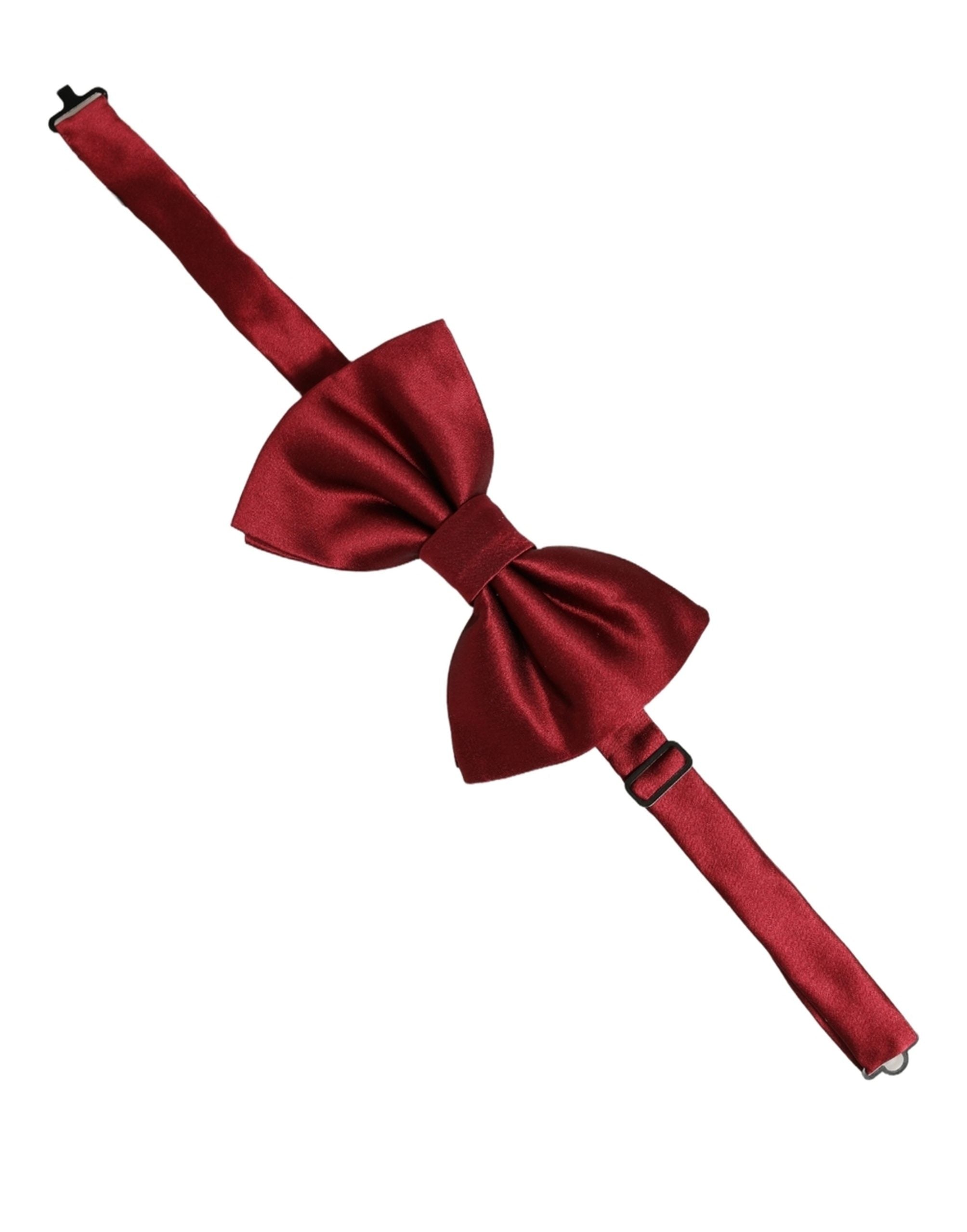 Dolce & Gabbana Herren-Papillon aus 100 % Seide in Rot, verstellbar