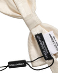 Dolce & Gabbana Herren Fliege aus 100% Seide, Weiß, Verstellbar