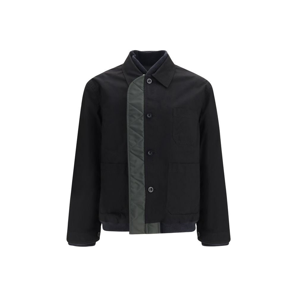 Sacai Schwarzer Nylon-Bomber