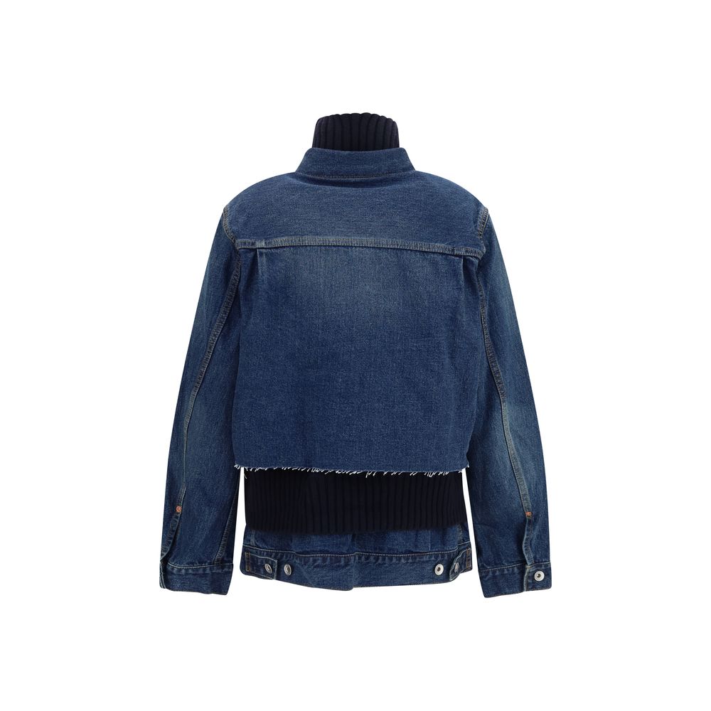 Sacai Blaue Jeansjacke aus Baumwolle