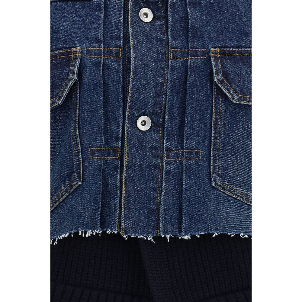 Sacai Blaue Jeansjacke aus Baumwolle