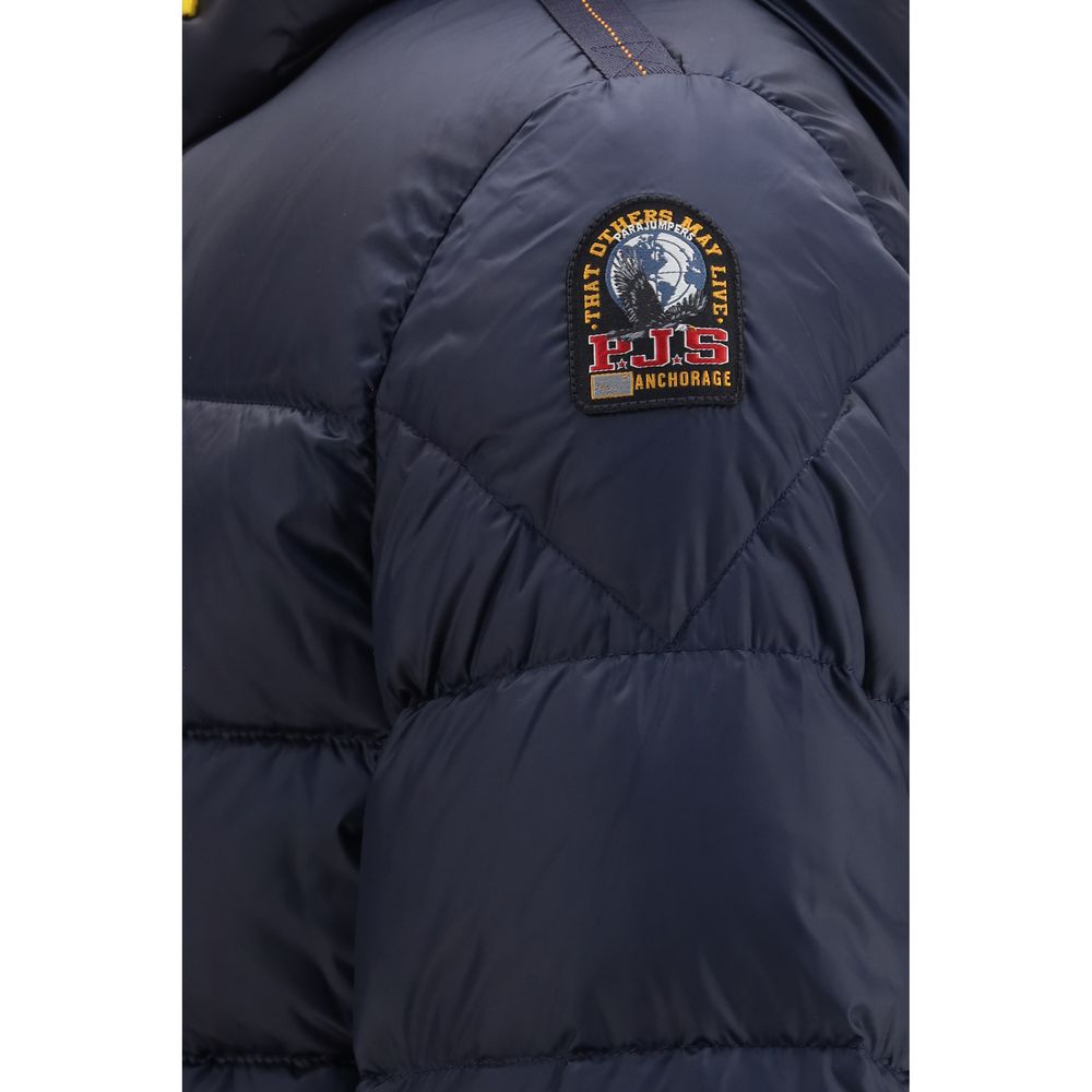 Parajumpers Blaue Daunenjacke in voller Länge