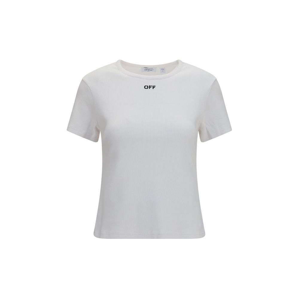 Off-White Weißes Baumwoll-T-Shirt