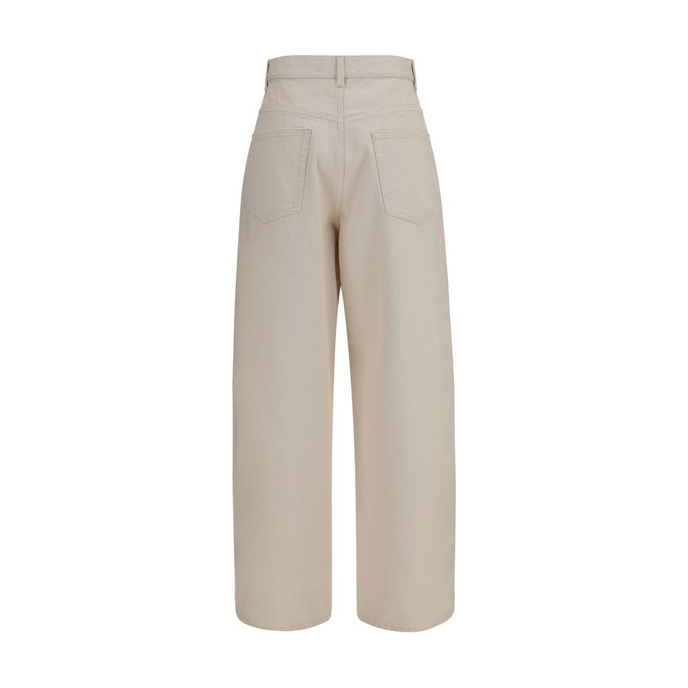 Rohe Beige Cotton Straight-Leg Jeans