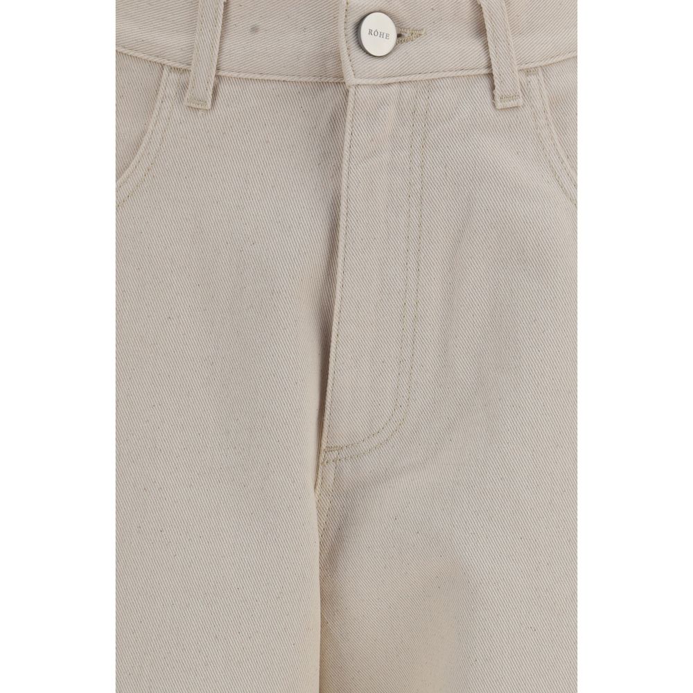 Rohe Beige Cotton Straight-Leg Jeans