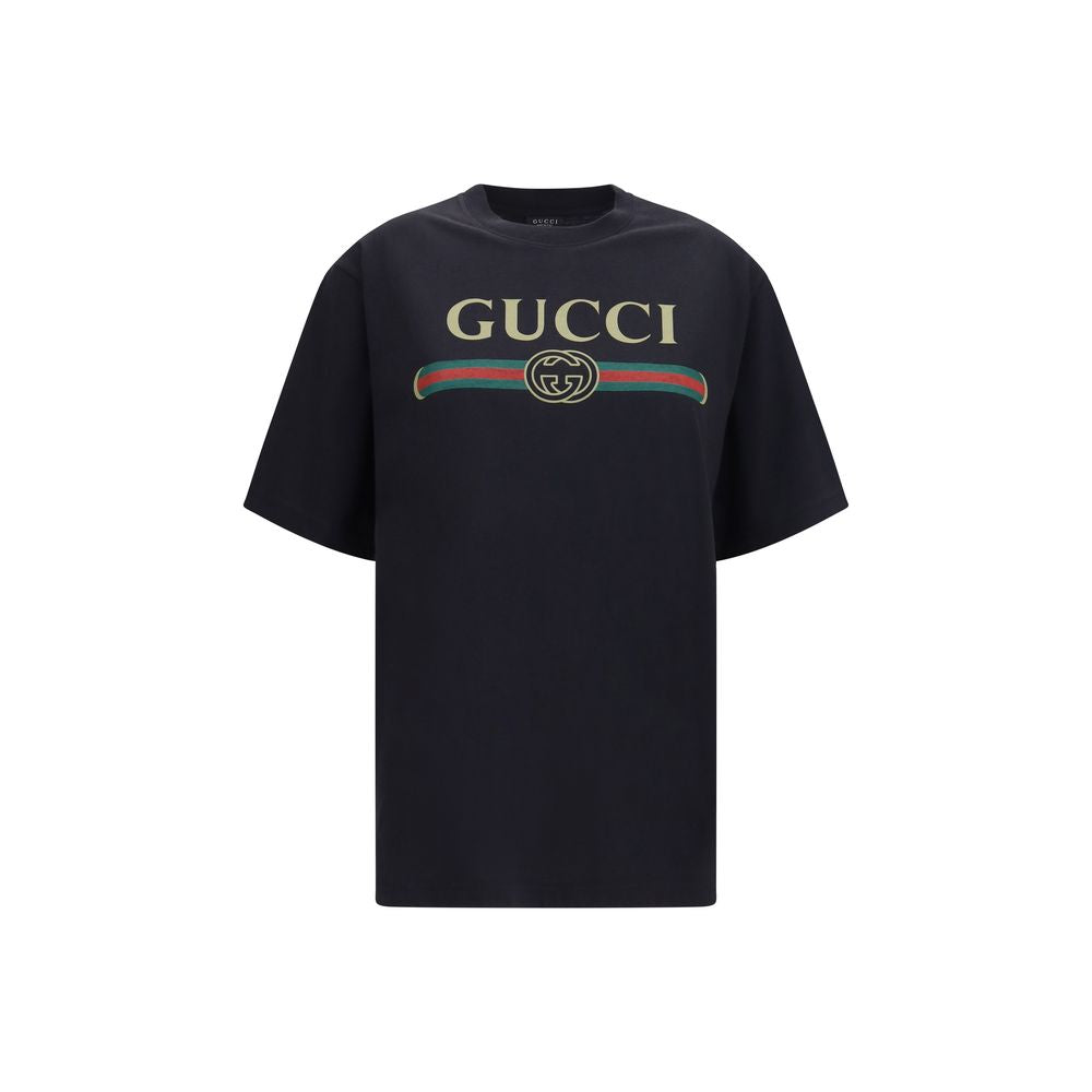Gucci Schwarzes Baumwoll-T-Shirt