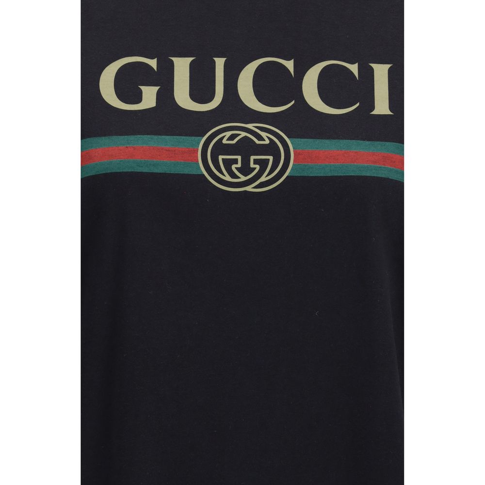 Gucci Schwarzes Baumwoll-T-Shirt