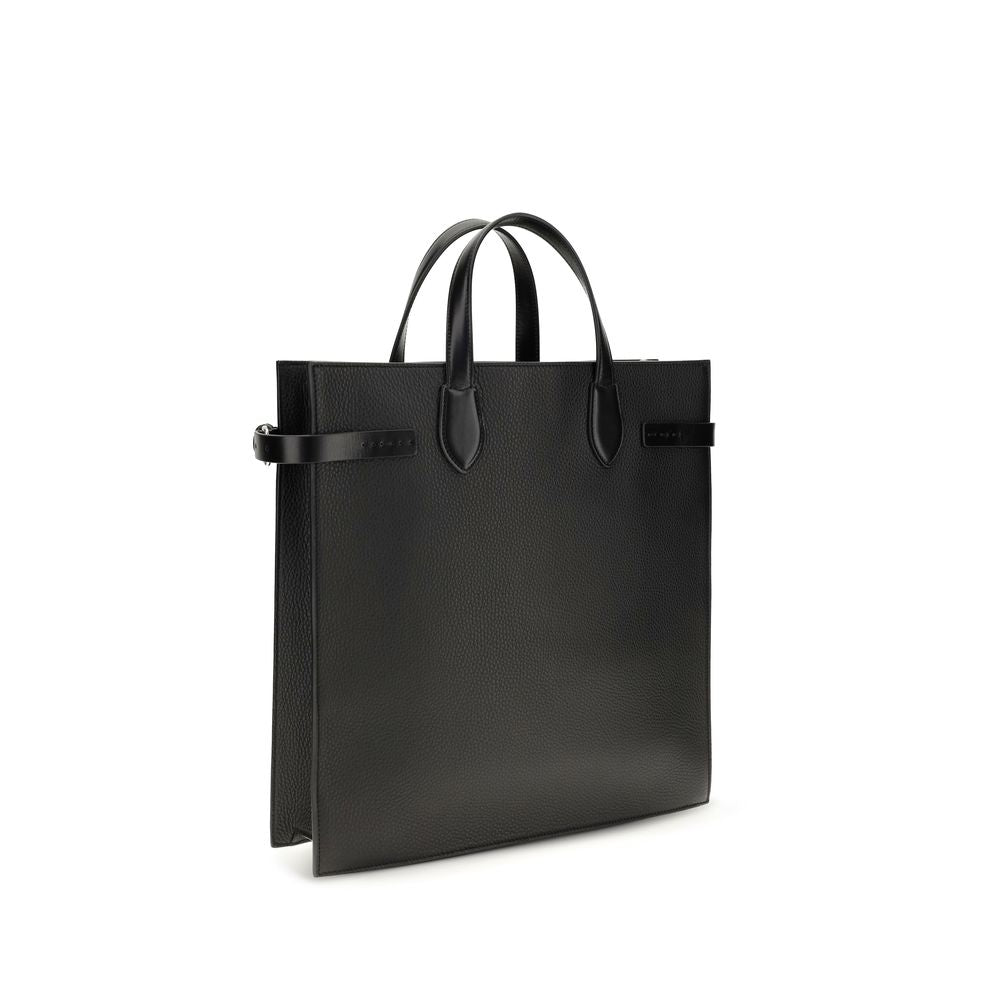 Valentino Garavani Schwarze Bos Taurus Kalbsleder Schultertasche