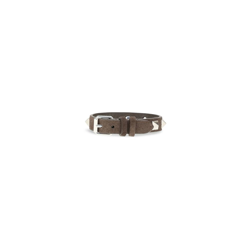 Valentino Garavani Braunes Kalbsleder-Armband Bos Taurus