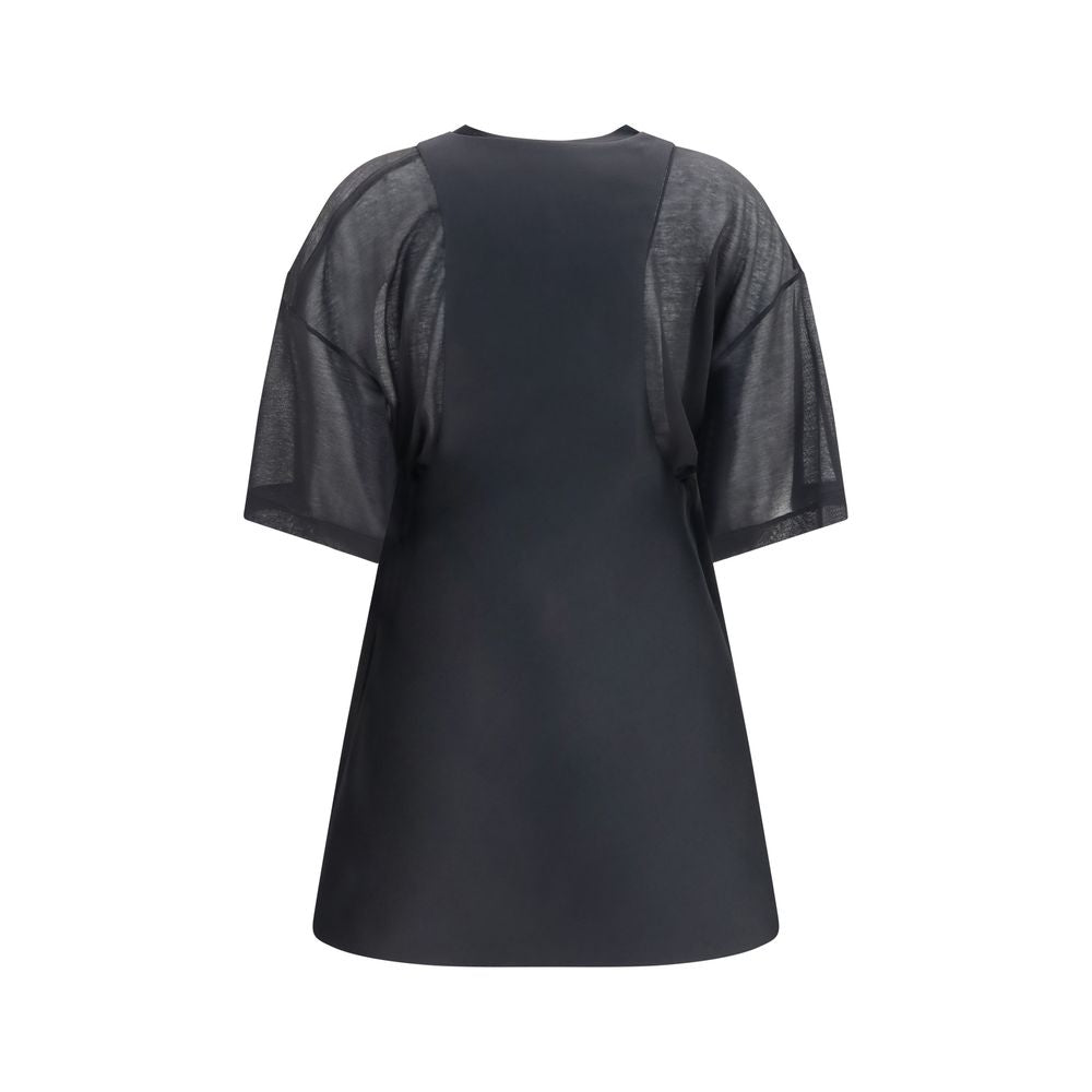 Balenciaga Schwarzes Oves Aries Wollkleid