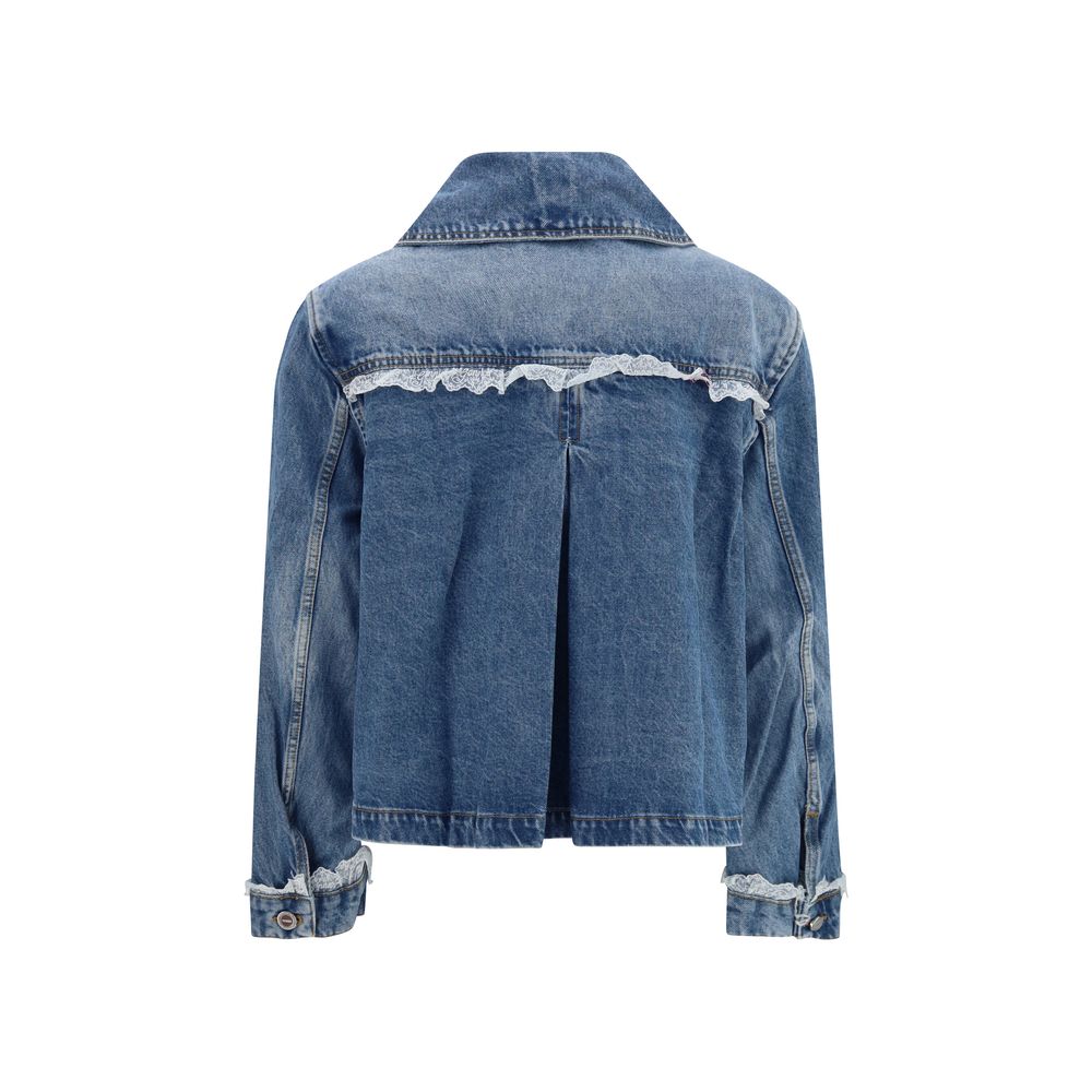Ganni Blaue Jeansjacke aus Baumwolle