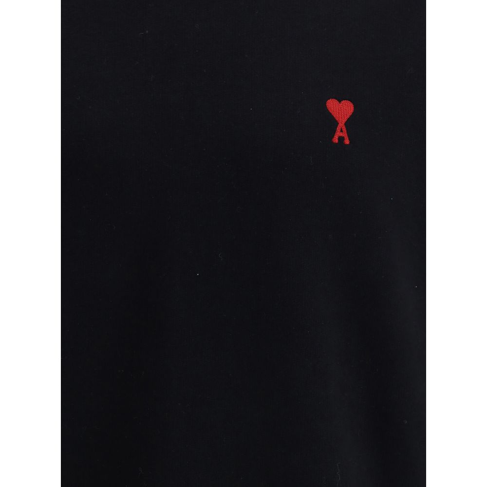 Ami Paris Schwarzer Baumwoll-Sweatshirt