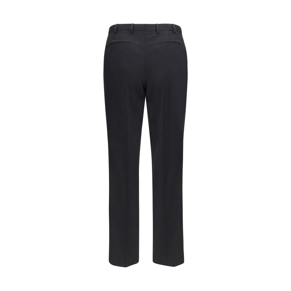 PT Torino Schwarze Wollhose Oves Aries Casual Pants
