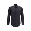Giorgio Armani Schwarzes Baumwollhemd