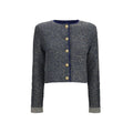Balmain Blauer Cardigan aus Polyamid