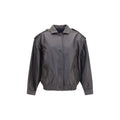 Blazé Milano Schwarze Lammleder Bomberjacke Ovis Aries Aries