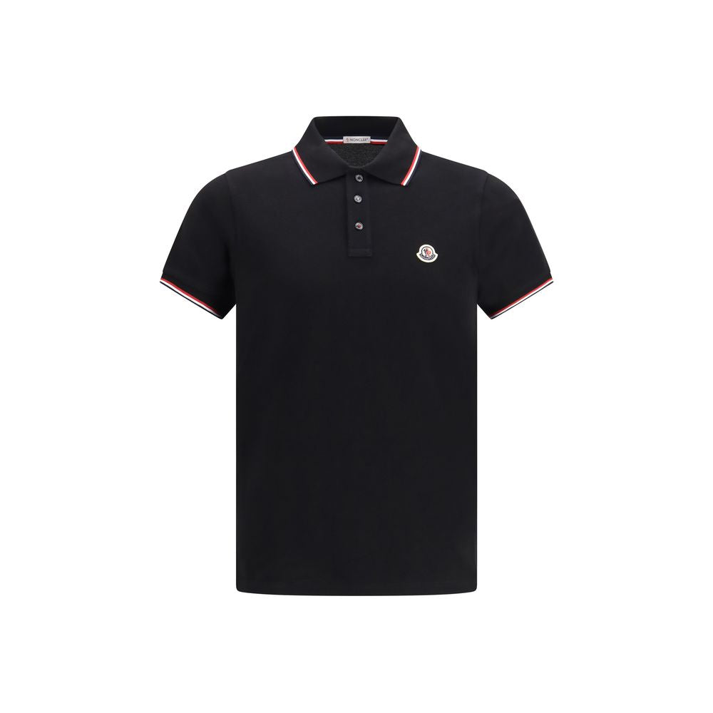 Moncler Schwarzes Baumwoll-Poloshirt